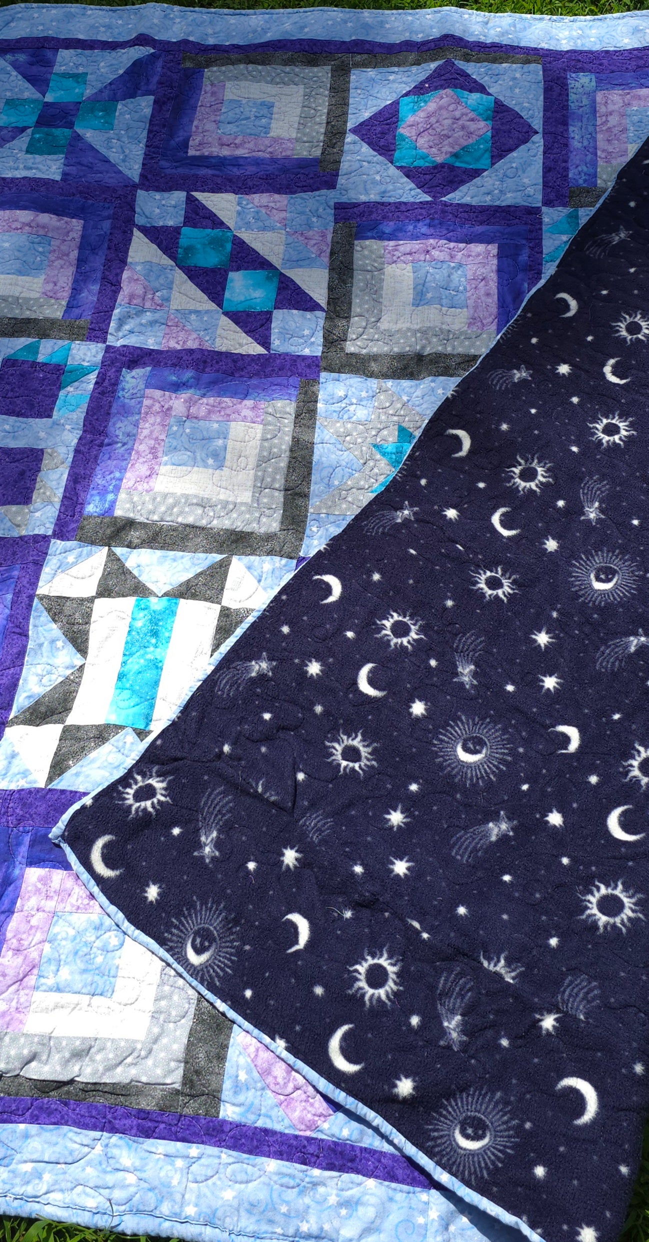 Quilt blue and purple