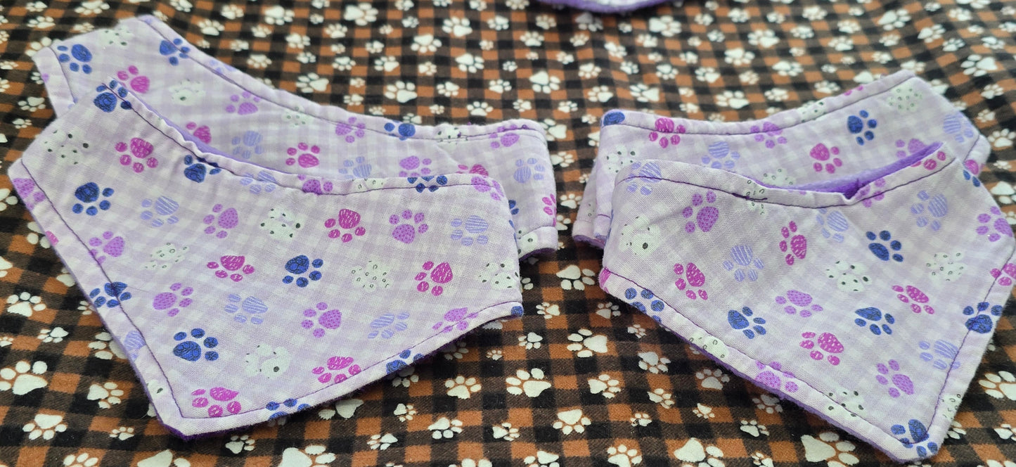 Purple paw print XS