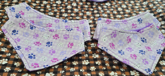 Purple paw print XS