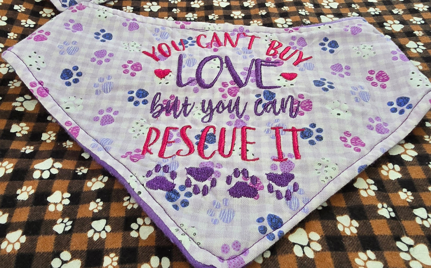 Embroided Purple Paw Print