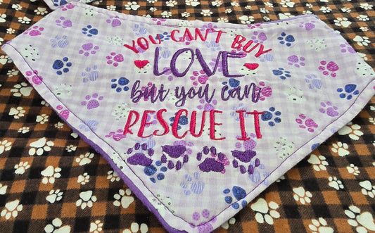 Embroided Purple Paw Print