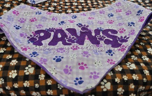 Embroider Purple Paw Print