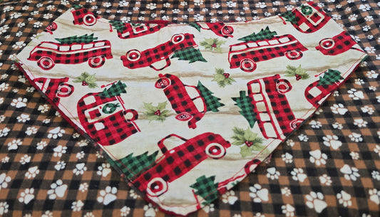 Christmas Trucks Pet Bandana XS